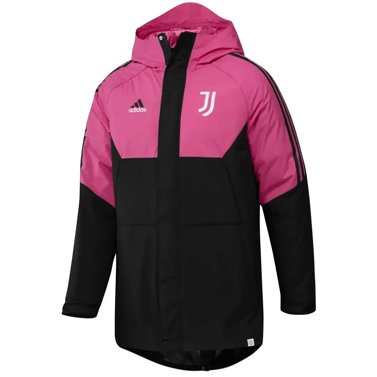Juventus Soccer parka down jacket 2022 pink/black - Adidas-0
