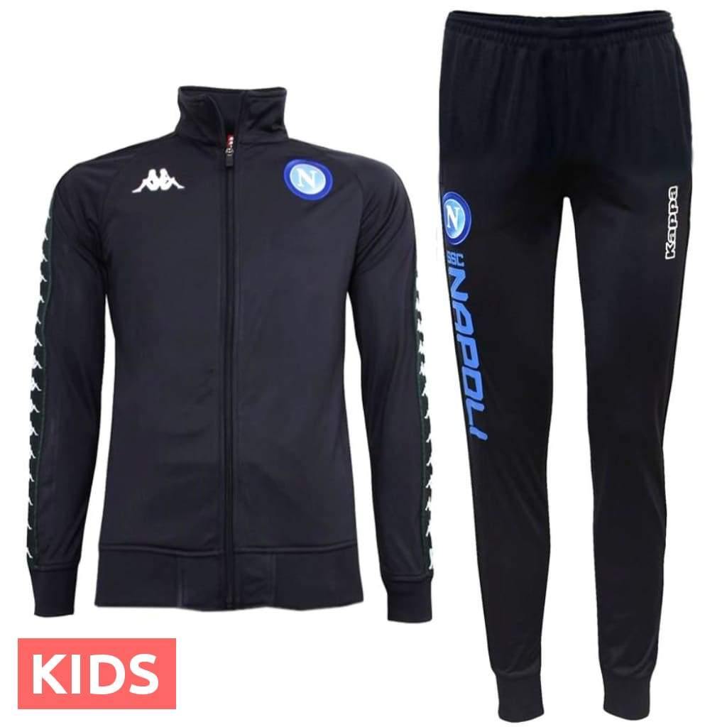 Kids - SSC Napoli UCL navy presentation soccer tracksuit 2018/19 - Kappa-0