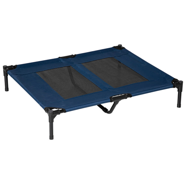 Lit sur pieds XXL pour chien chat lit de camp animal 92L x 76l x 18H cm bleu marine