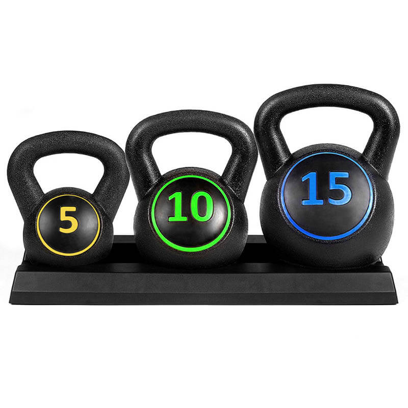 Set di 3 kettlebell per allenamento
