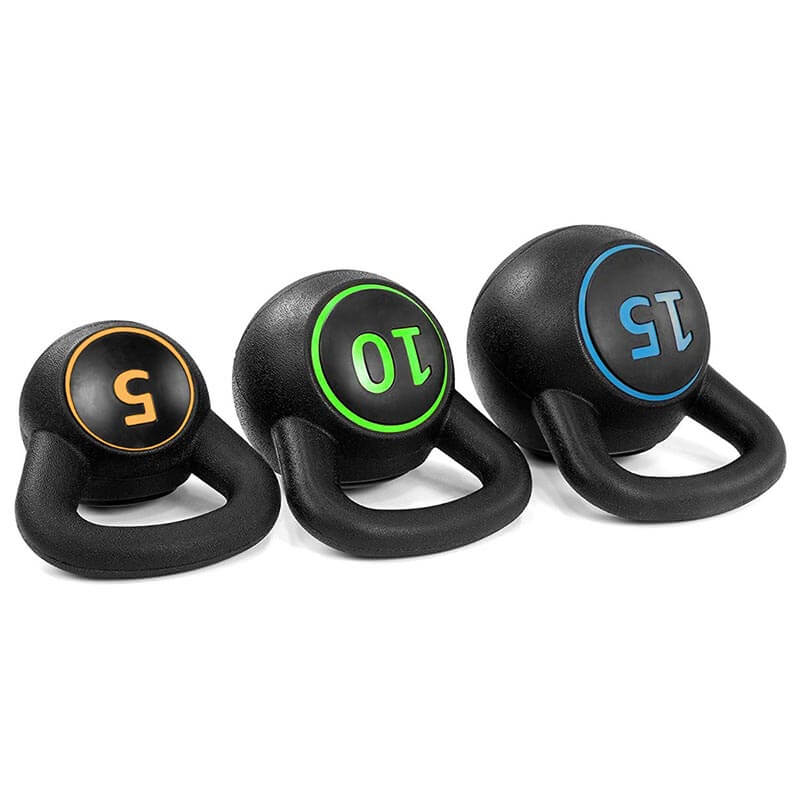 Set di 3 kettlebell per allenamento