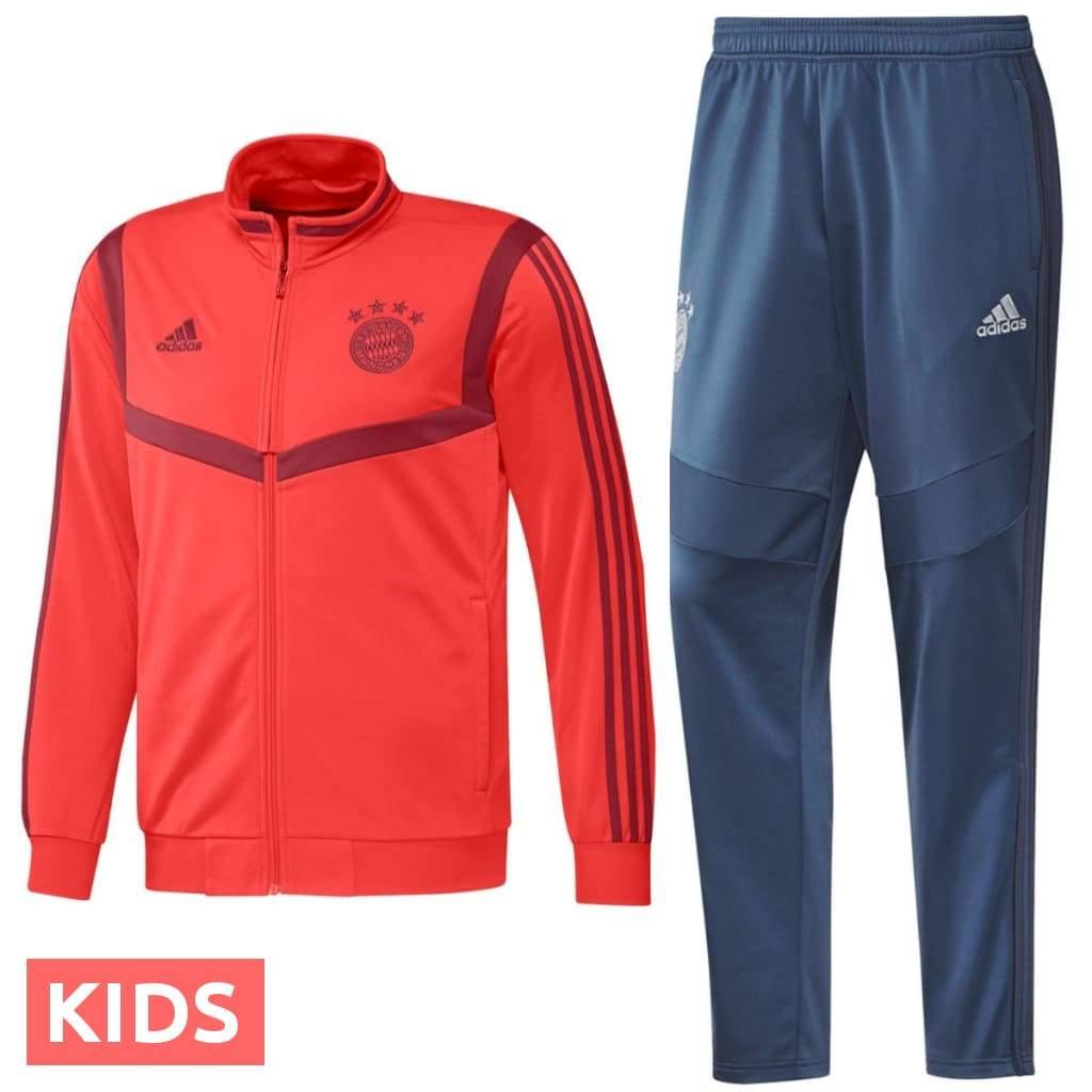 Kids - Bayern Munich training bench Soccer tracksuit 2019/20 - Adidas-0
