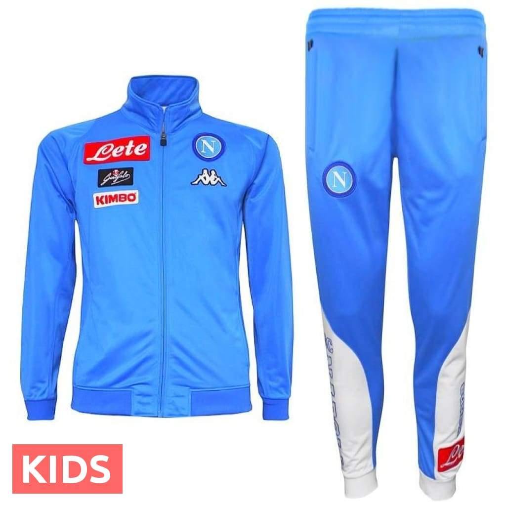 Kids - SSC Napoli light blue training Soccer Tracksuit 2016/17 - Kappa-0