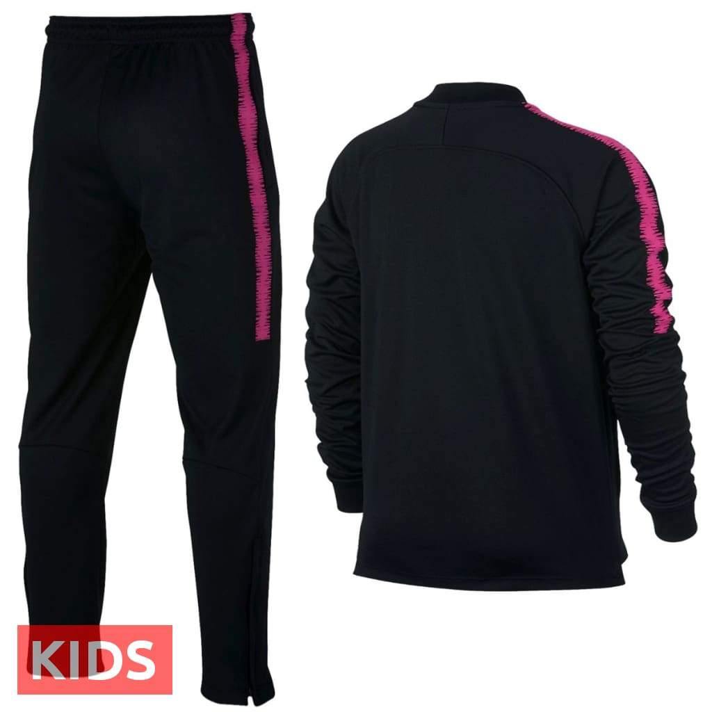 Kids - Paris Saint Germain black presentation soccer tracksuit 2018/19 - Nike-1