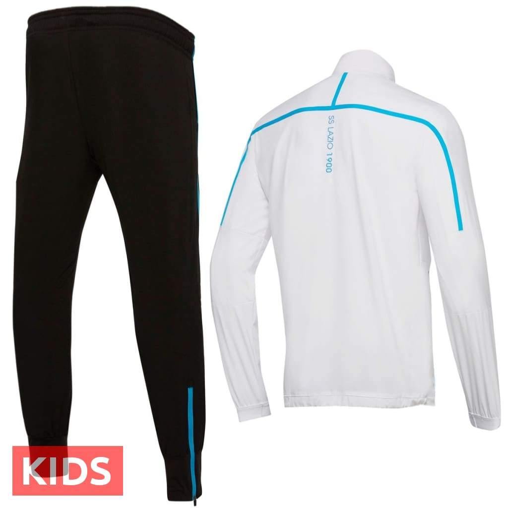 Kids - SS Lazio training presentation soccer tracksuit 2018/19 - Macron-1