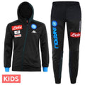 Kids - SSC Napoli dark blue hooded presentation soccer tracksuit 2018/19 - Kappa-0