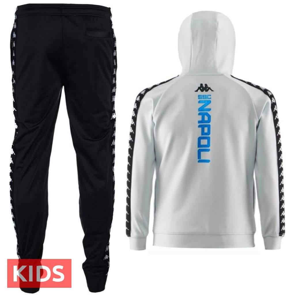 Kids - SSC Napoli UCL hooded presentation soccer tracksuit 2018/19 - Kappa-1