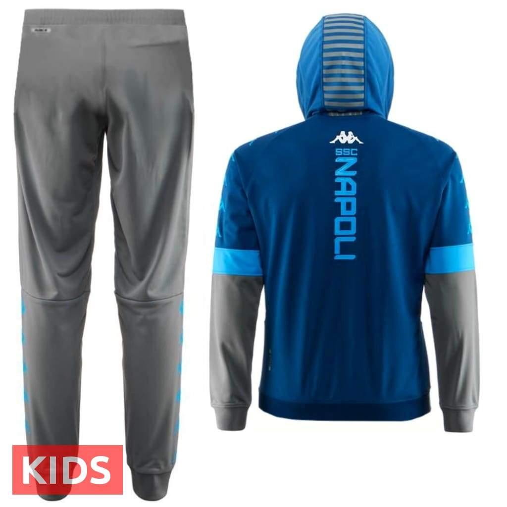 Kids - SSC Napoli UCL hooded presentation soccer tracksuit 2019/20 - Kappa-1