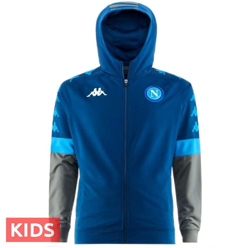 Kids - SSC Napoli UCL hooded presentation soccer tracksuit 2019/20 - Kappa-2