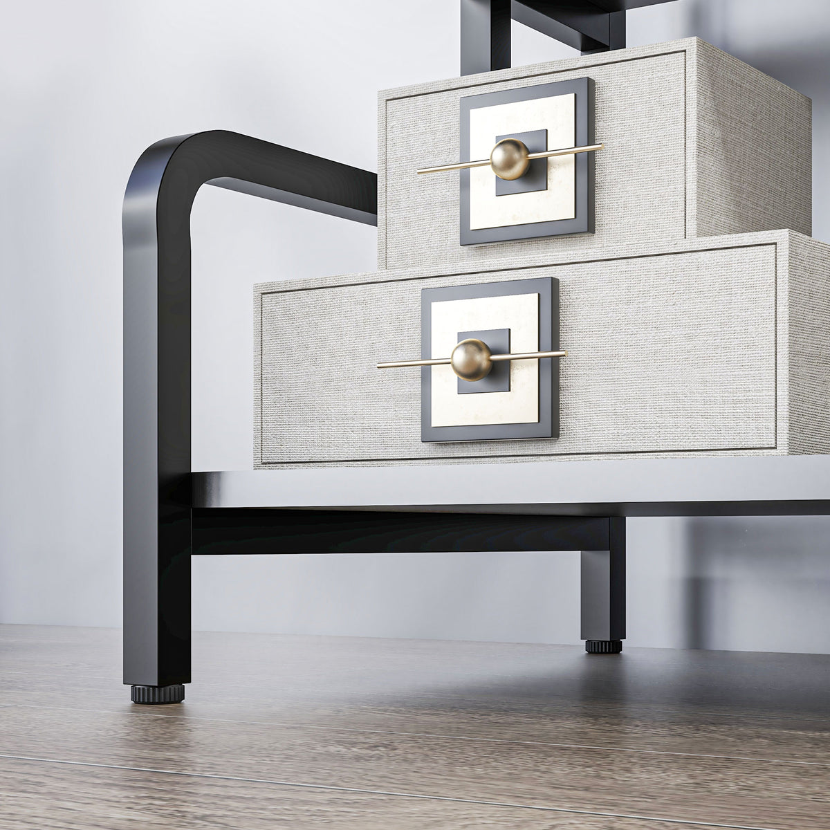Étagère de rangement à 3 niveaux étagère en métal design industriel structure en acier 55 x 40 x 77 cm Noir-8