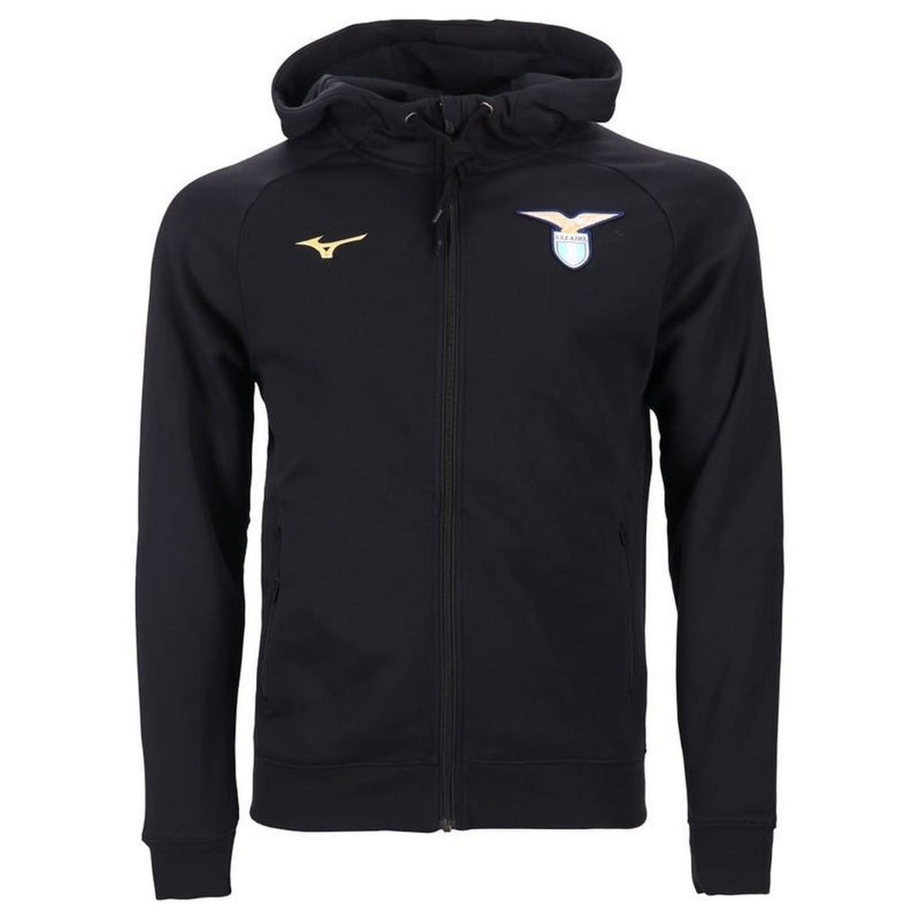SS Lazio hooded casual presentation tracksuit 2023/24 black - Mizuno-1