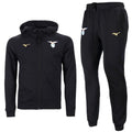 SS Lazio hooded casual presentation tracksuit 2023/24 black - Mizuno-0
