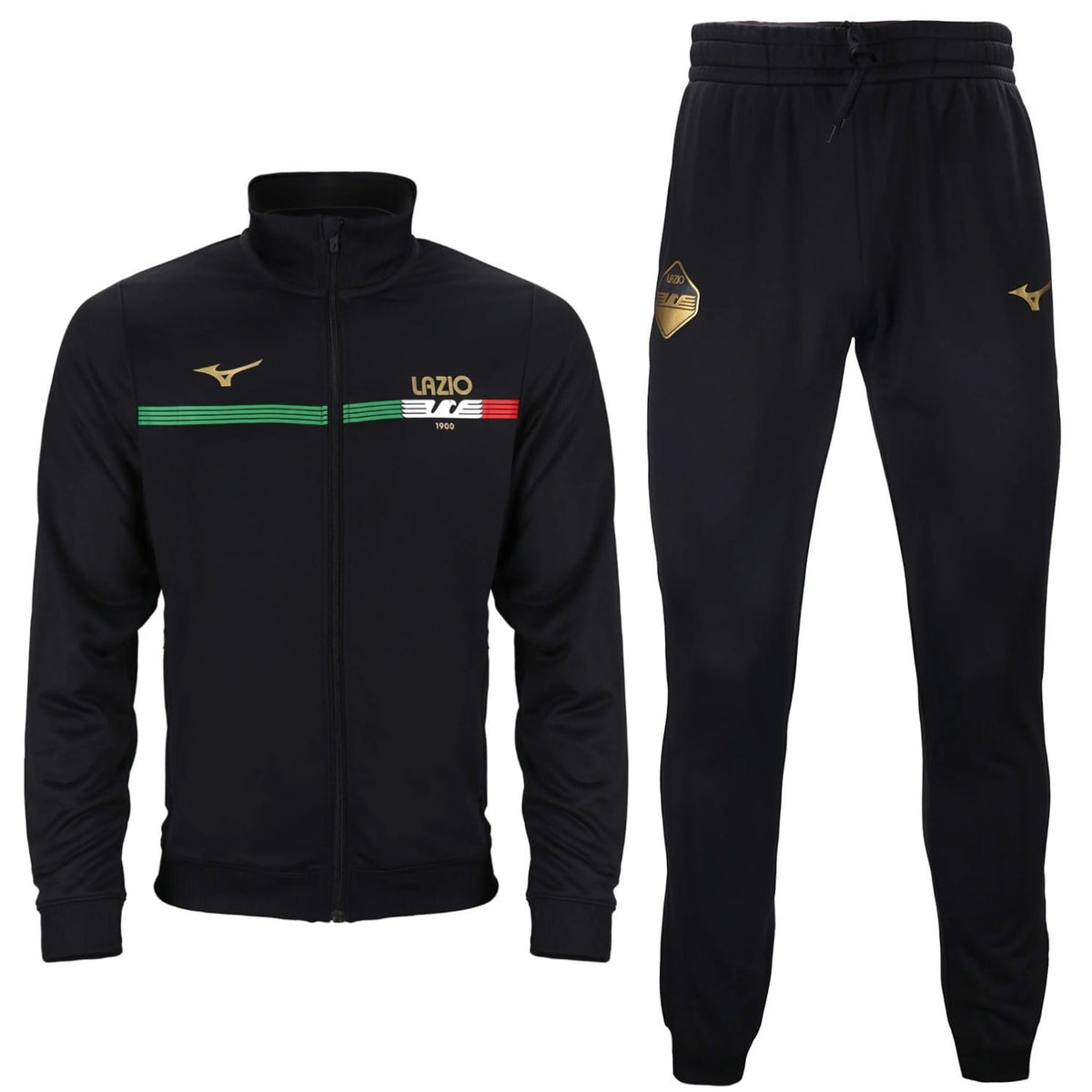 SS Lazio fanwear cotton presentation tracksuit 2023/24 black - Mizuno-0