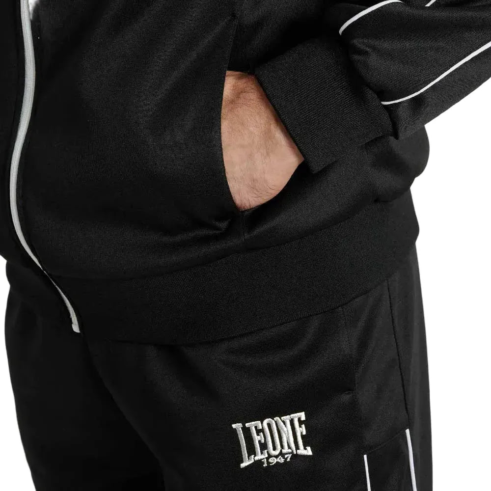 "Classic" Tracksuit Men's Italian Boxing & Gym Set - Black - Leone 1947-3