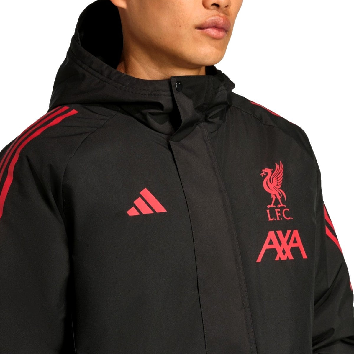 Liverpool FC black training bench parka jacket 2025/26 - Adidas-2
