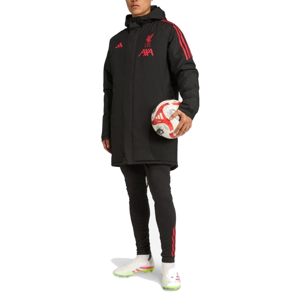 Liverpool FC black training bench parka jacket 2025/26 - Adidas-3