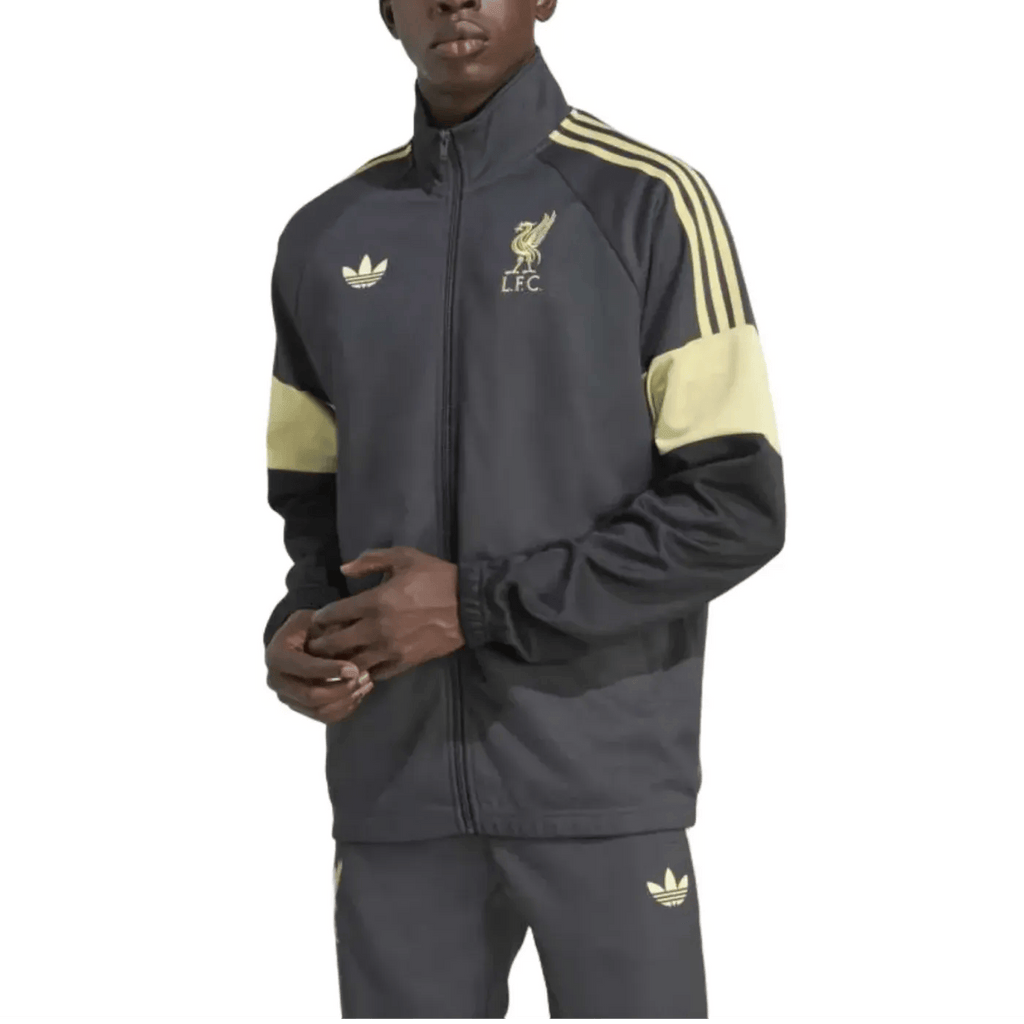 Liverpool FC Originals casual presentation tracksuit 2026 grey/gold - Adidas-0