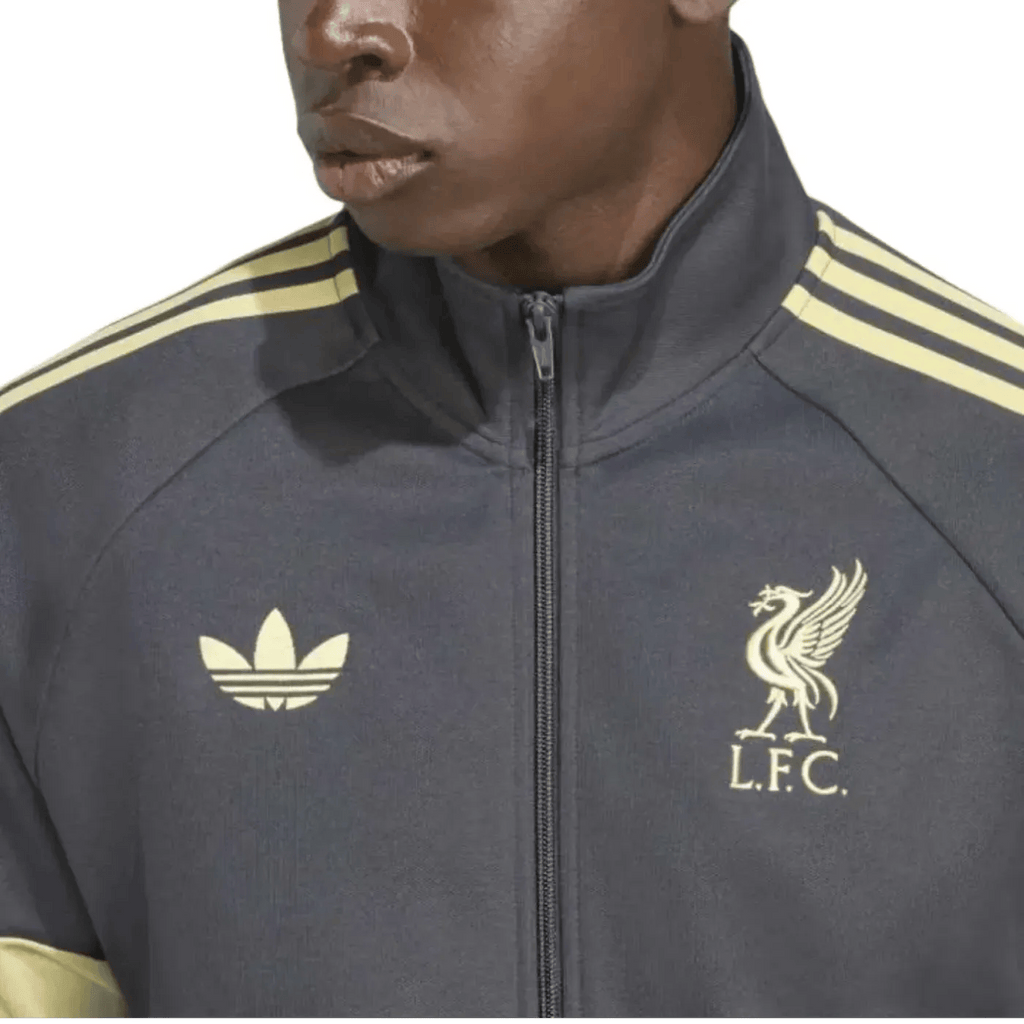 Liverpool FC Originals casual presentation tracksuit 2026 grey/gold - Adidas-4