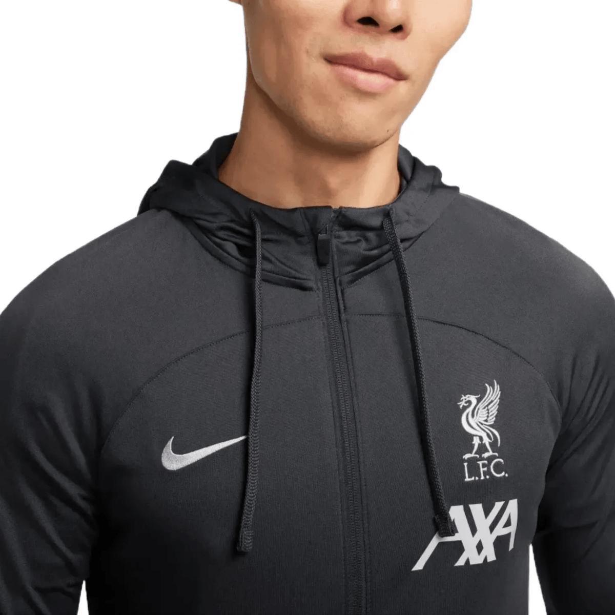Liverpool FC dark grey training presentation hooded tracksuit 2024 - Nike-2