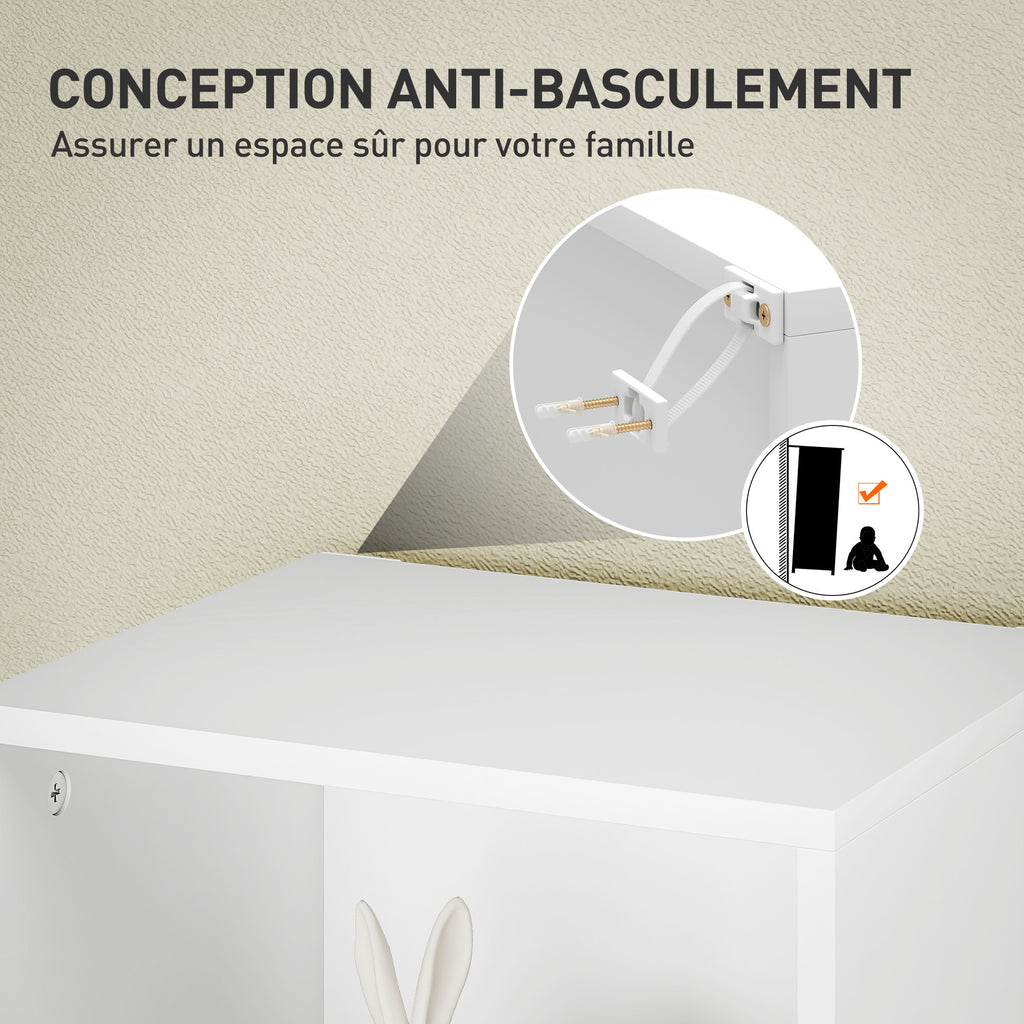 Bibliothèque étagère de rangement 5 niveaux avec étagères réglables pour salon, chambre, bureau, 30x24x133,5cm, blanc-5