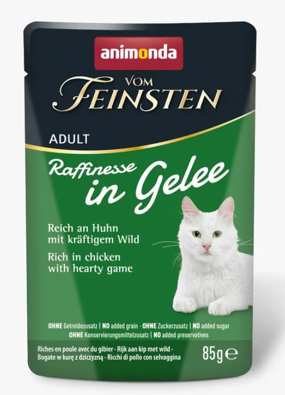 Animonda vom Feinsten Adult Raffinesse in Gelatina 
Ricco di Pollo con Selvaggina