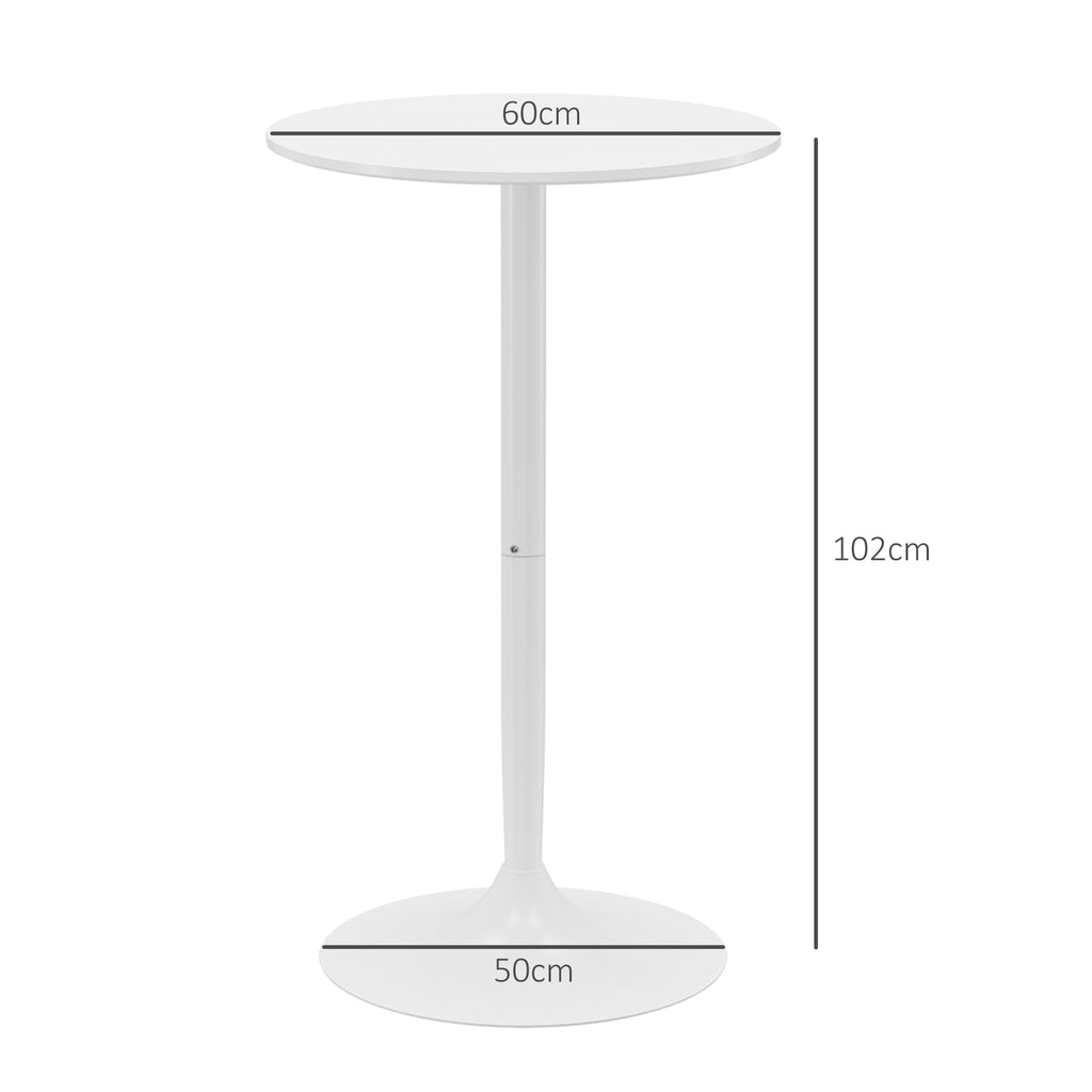 Table de bar ronde table de bistro mange-debout table de cuisine style contemporain plateau peint et cadre en acier-2