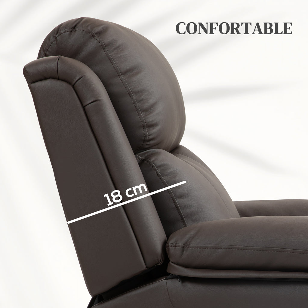 Fauteuil releveur électrique fauteuil relax électrique avec repose-pied télécommande et 2 pochettes 76x90x105cm marron-4