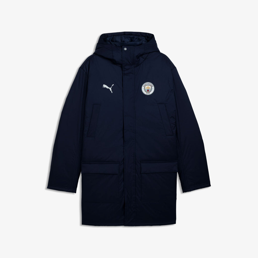 Manchester City soccer bench padded jacket 2025/26 navy - Puma-4