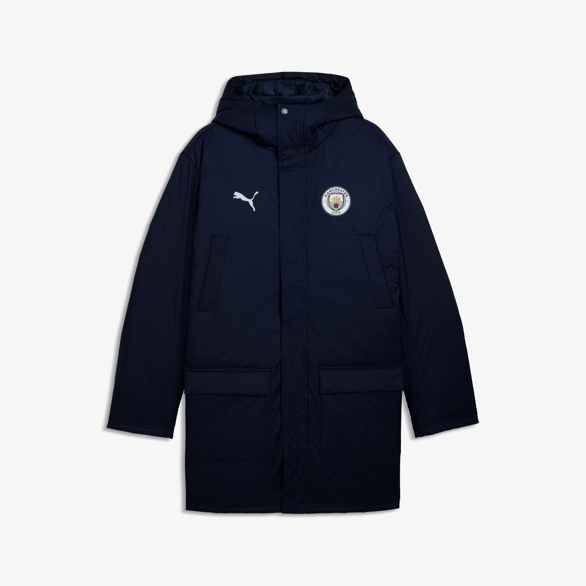 Manchester City soccer bench padded jacket 2025/26 navy - Puma-4