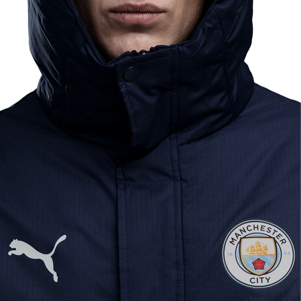 Manchester City soccer bench padded jacket 2025/26 navy - Puma-1