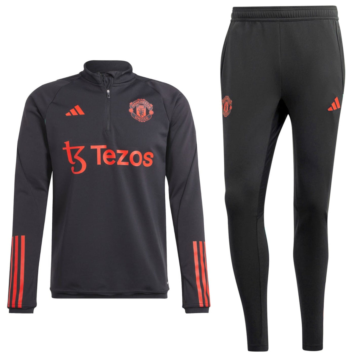 Manchester United black training technical tracksuit 2023/24 - Adidas-0
