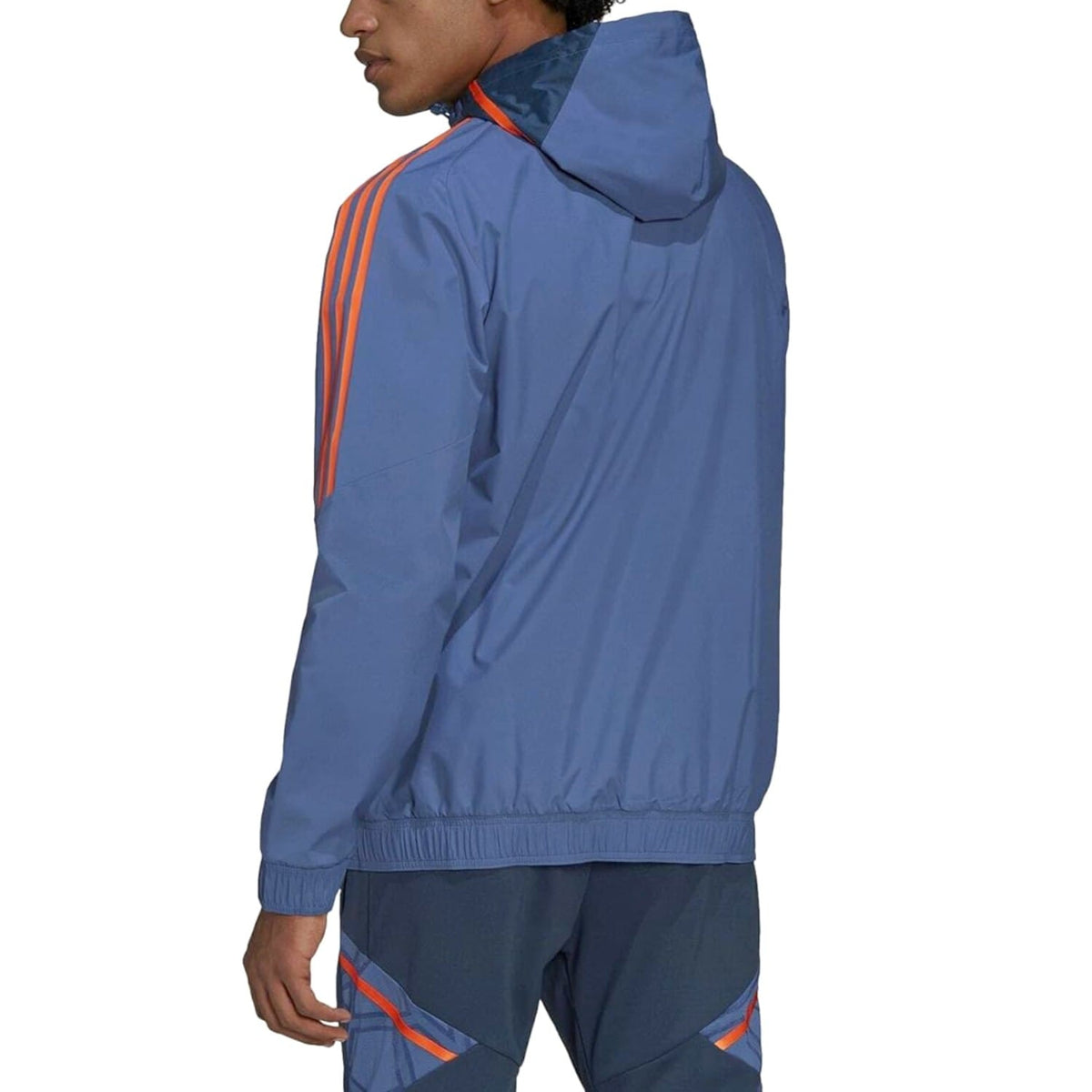 Manchester United soccer training rain jacket 2022/23 blue - Adidas-2