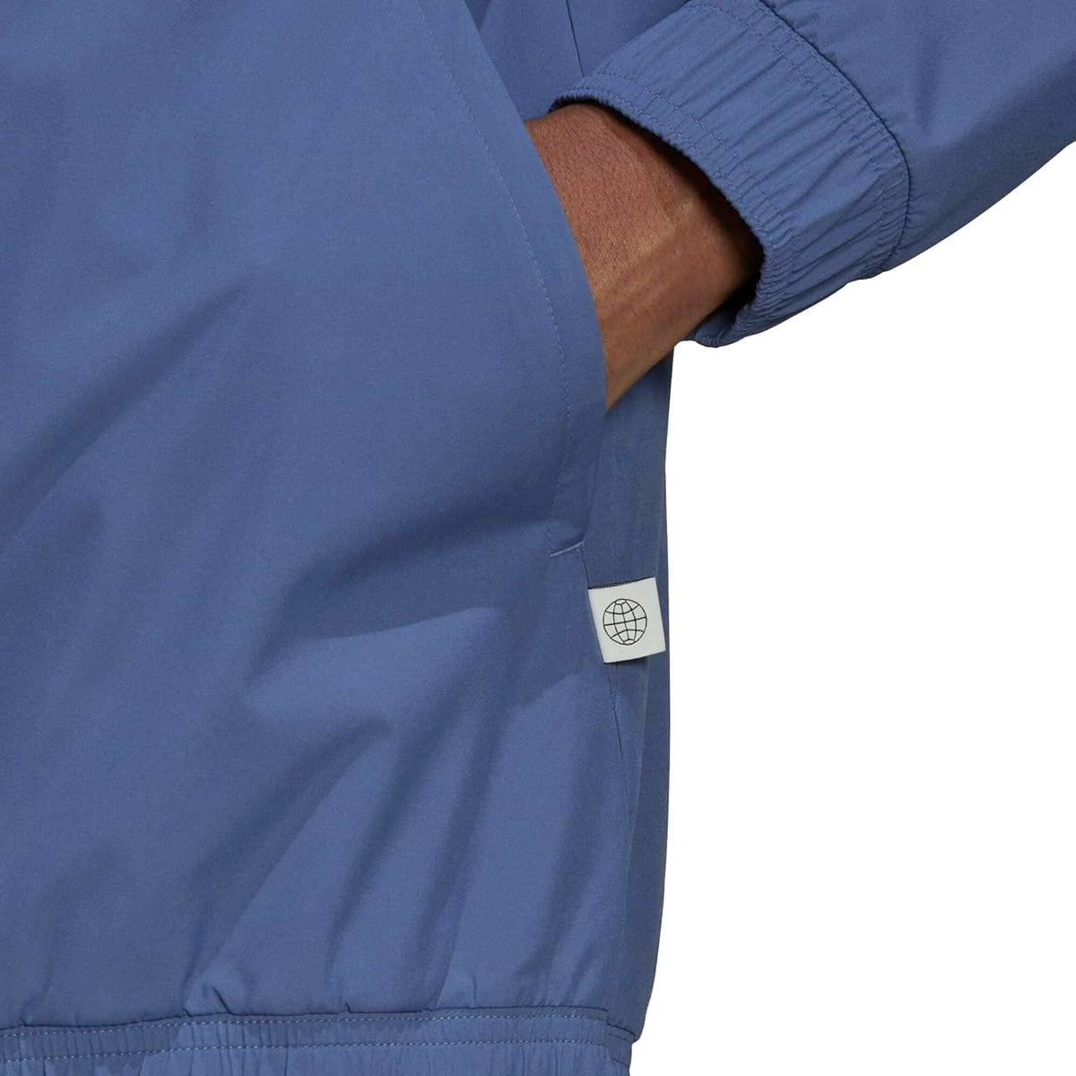 Manchester United soccer training rain jacket 2022/23 blue - Adidas-4