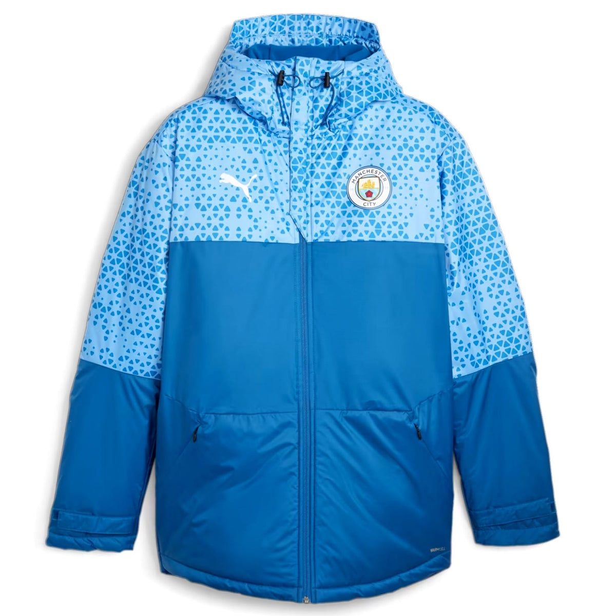 Manchester City soccer bench padded jacket 2023/24 blue - Puma-4