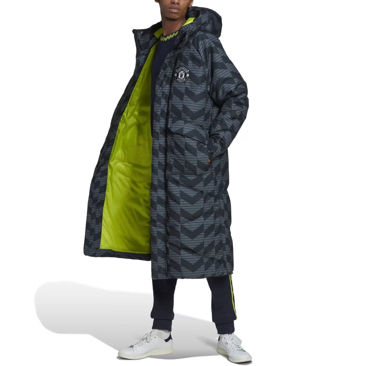 Manchester United padded down long jacket 2023 - Adidas-4