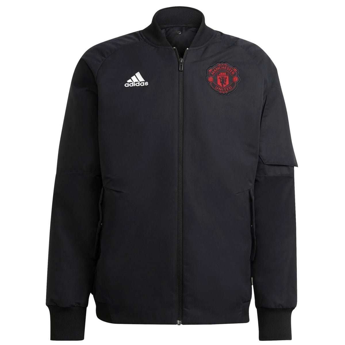 Manchester United black light padded bomber jacket 2023 - Adidas-0