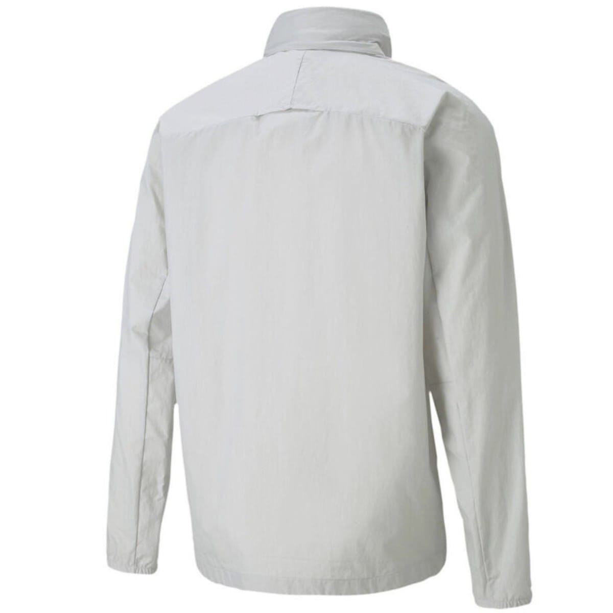 Olympique Marseille soccer training rain jacket 2021 light grey - Puma-1