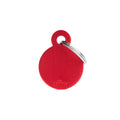 Medaglietta Basic Cerchio Piccolo Rosso in Alluminio