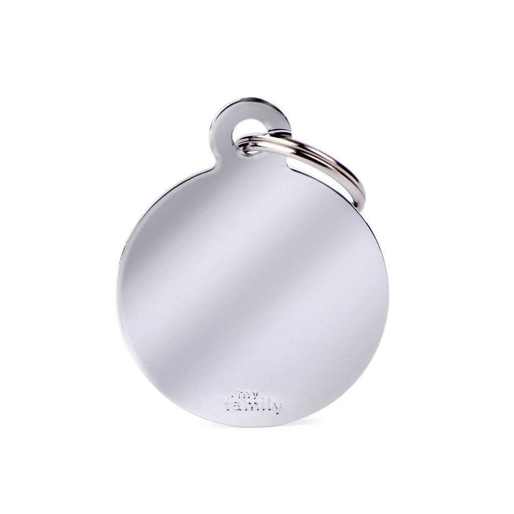 Medaglietta Basic Cerchio Grande in Ottone Cromato