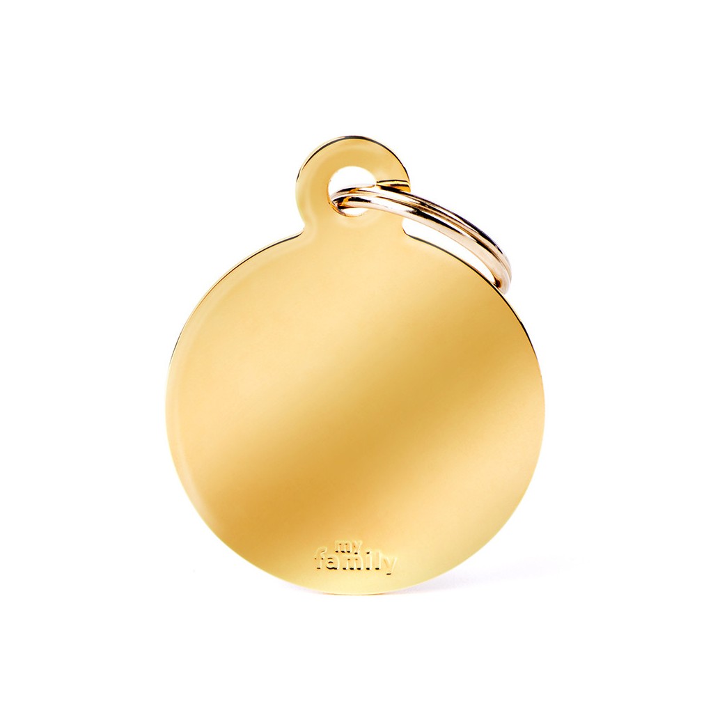 Medaglietta Basic Cerchio Grande in Ottone Dorato