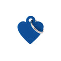 Medaglietta Basic Cuore Piccolo Blu in Alluminio