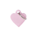 Medaglietta Basic Cuore Piccolo Rosa in Alluminio