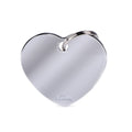 Medaglietta Basic Cuore Grande in Ottone Cromato