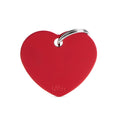 Medaglietta Basic Cuore Grande Rosso in Alluminio