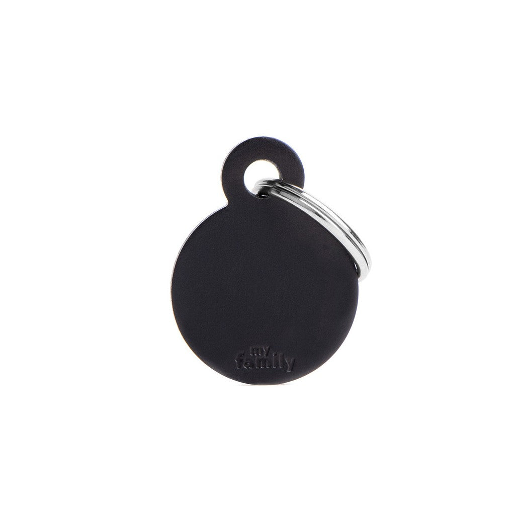 Medaglietta Basic Osso Grande Nero in Alluminio