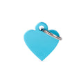 Medaglietta Basic Cuore Piccolo Azzurro in Alluminio