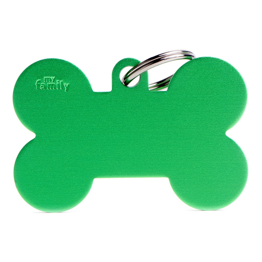 Medaglietta Basic Osso XL Verde in Alluminio