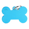 Medaglietta Basic Osso XL Azzurro in Alluminio