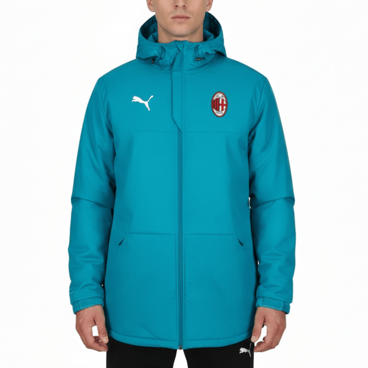 AC Milan soccer winter padded jacket 2020/21 water blue - Puma-0
