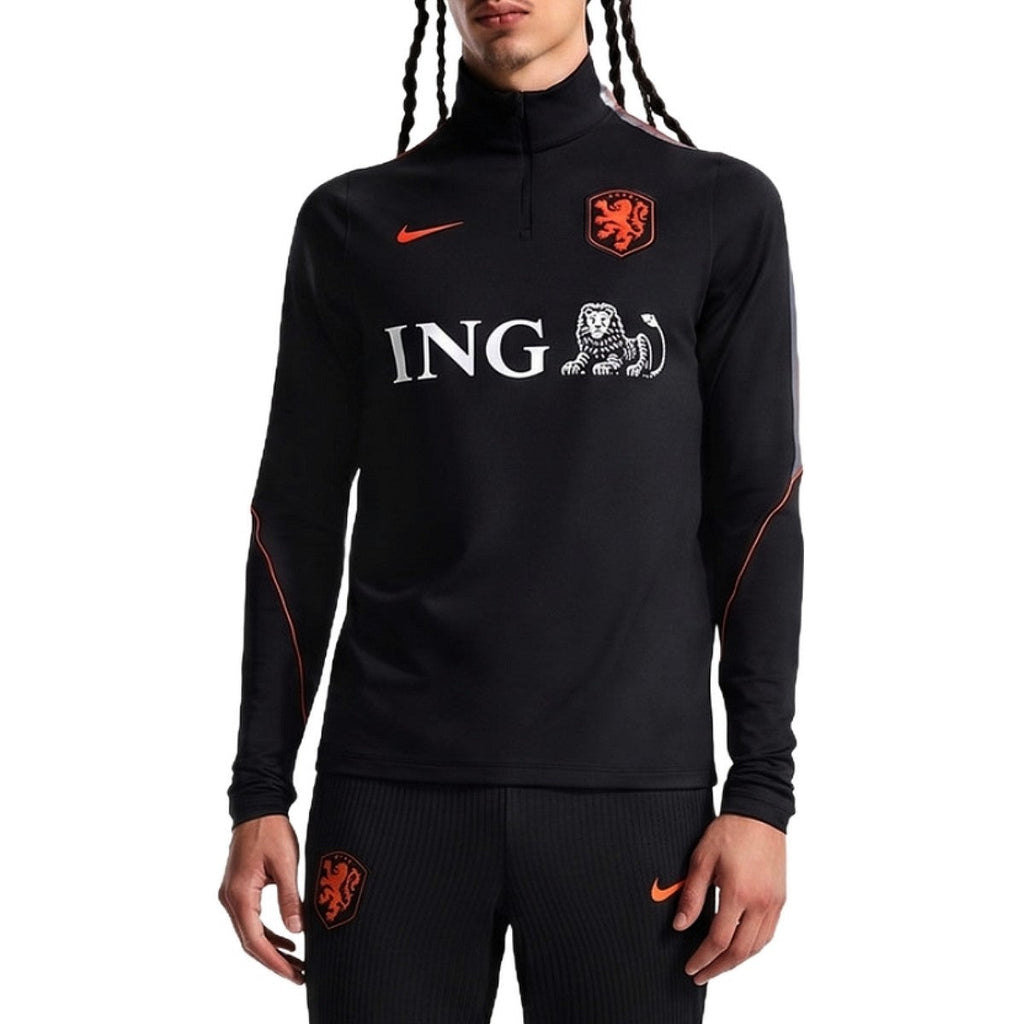 Netherlands black training technical soccer tracksuit 2026/27 - Nike-0